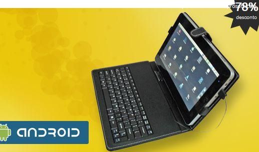 Tablet de 7 Polegadas com capa e teclado + Wi-Fi +entrada pa
